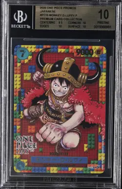 2025 ONE PIECE PROMOS JPN PREM CARD COLL #P110 MONKEY.D.LUFFY P BGS 10 - Image 1
