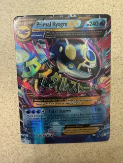 Pokemon TCG Mega Primal Kyogre EX Holo Ultra Rare Card 55/160 Primal Clash MP/HP - Image 1