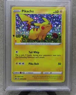 PSA 9 MINT GRADED 2020 Pokemon PIKACHU HOLO GENERAL MILLS Black Star Card B - Image 3
