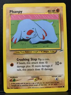 Phanpy 76/105 Pokemon Neo Destiny Non-Holo Card 2002 Miki Tanaka NM Vintage - Image 1