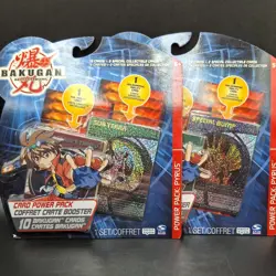 Bakugan Battle Brawlers 10 Card Power Pack PYRUS 2008 Foil Holographic, lot of 2 - Image 1