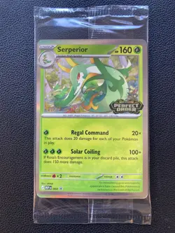 Sealed Pokemon TCG Mega Evolution Perfect Order STAFF Promo 4 Card Pack - Image 1