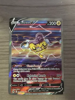 Pokemon Raikou V GG41/GG70 Crown Zenith Ultra Rare Holo English Card - Image 1