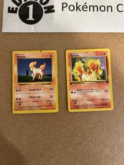 Ponyta 1st Edition + Ponyta Shadowless Pokemon Card Lot Vintage WOTC - Image 1