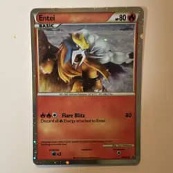Pokemon Entei HGSS20 HGSS Promo Basic Holo 80 HP Volcano Pokemon 2010 TCG Card - Image 1