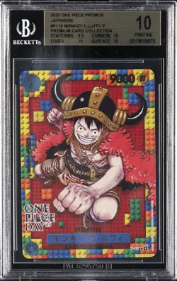 2025 ONE PIECE JPN PROMO CARDS PREM CARD COLL ##P110 MONKEY D. LUFFY BGS 10 - Image 1