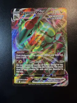Pokemon TCG Rayquaza VMAX 111/203 Evolving Skies Card with Ink Error - Image 1