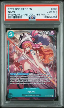 2024 ONE PIECE PREM CARD COLL -BEST SELECTION VOL.1- #036 NAMI PSA 10 - Image 1