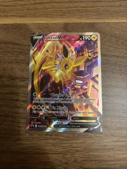Pokemon TCG Jolteon V SWSH184 Promo Full Art Holo Black Star 190 HP Card - Image 3