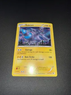Pokemon TCG Legendary Treasures Zekrom Holo Rare Card 51/113 MP Condition - Image 1