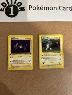 Magnemite 1st Edition + Magnemite Shadowless Pokemon Card Lot Vintage WOTC - Image 1