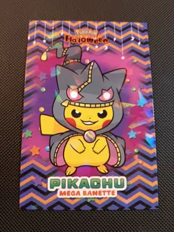 Pokemon 2025 Card Database Set Halloween Pikachu Mega Banette Poncho Holo Peru - Image 1