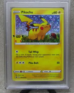 PSA 9 MINT GRADED 2020 Pokemon PIKACHU HOLO GENERAL MILLS Black Star Card D - Image 3