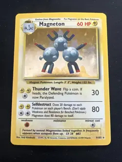 1999 Base Set Vintage Pokemon 2 Card Lot: Holo 1st Edition Machamp & Magneton - Image 4