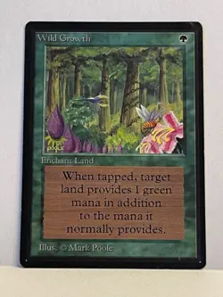 Wild Growth Beta LP/MP MTG Magic the Gathering k - Image 1