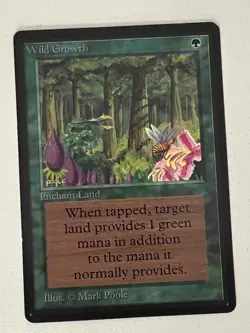 Magic the Gathering MTG Beta Wild Growth NM- (Beta Bob) - Image 1
