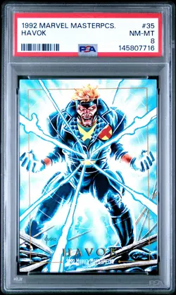 1992 MARVEL MASTERPIECES #35 HAVOK PSA 8 - Image 1