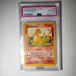 1999 Pokemon Base Set Charmander #46 English Unlimited 46/102 - PSA 10 GEM MINT - Image 1