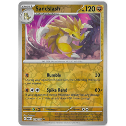 Sandslash 028/165 Uncommon 151 Pokemon Reverse Holo Near Mint - Image 1