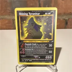 Pokemon Shining Tyranitar Neo Destiny Secret Rare Unlimited Holo 113/105 80HP - Image 1