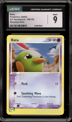 Pokemon Natu EX Sandstorm Reverse Holo #69 CGC 9 Mint - Image 1