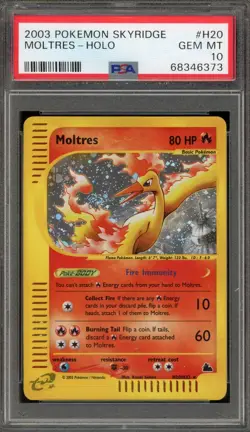Pokemon Moltres Skyridge Holo Rare #H20 PSA 10 Gem Mint - Image 1