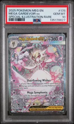2025 POKEMON MEGA EVOLUTION SPECIAL ILLUSTRATION RARE MEGA GARDEVOIR EX PSA 10 - Image 1