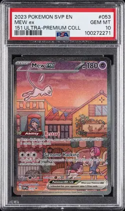 2023 POKEMON SVP EN-SV BLACK STAR PROMO 151 ULTRA-PREM COLL #053 MEW EX PSA 10 - Image 1