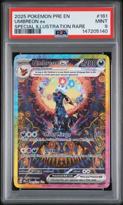 2025 POKEMON PRE EN-PRISMATIC EVOLUTIONS #161 UMBREON EX PSA 9 - Image 1