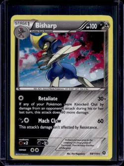 2016 Pokemon XY Steam Siege Bisharp Promos Holo #64/114 - Image 1