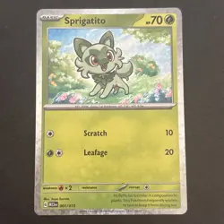 Sprigatito 001/015 Holo M23en McDonalds Promo LP Pokemon 2023 - Image 1