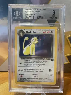 Dark Persian #17 Pokemon WOTC Black Star Promo Nintendo Magazine - BGS 9 Mint - Image 1