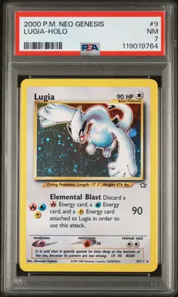 2000 POKEMON NEO GENESIS #9 LUGIA-HOLO PSA 7 - Image 1