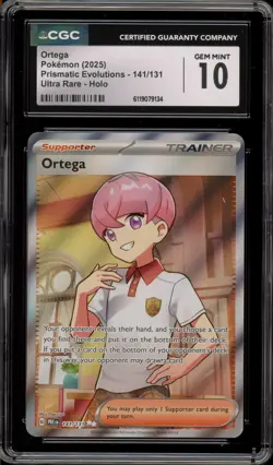 Pokemon Ortega Prismatic Evolutions Ultra Rare #141 CGC 10 Gem Mint - Image 1