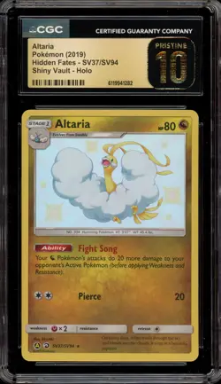 Pokemon Altaria Hidden Fates Holo Rare #SV37 CGC 10 Pristine - Image 1