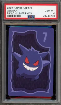 Pokemon Gengar Paper Safari Pikachu & Friends PSA 10 Gem Mint - Image 1