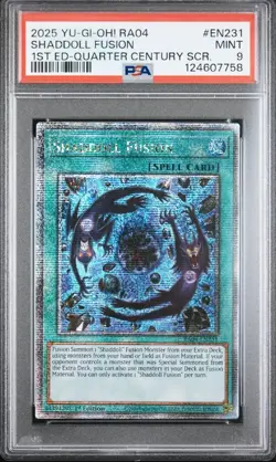 Shaddoll Fusion RA04-EN231 1st Edition QCSR Yugioh PSA 9 - Image 1