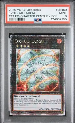 Evolzar Laggia RA04-EN160 1st Edition QCSR Yugioh PSA 9 - Image 1
