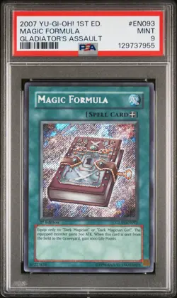 Magic Formula GLAS-EN093 1st Edition Secret Rare NA Yugioh PSA 9 *955 - Image 1