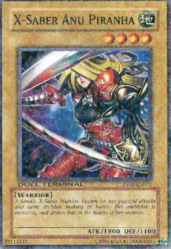 Yugioh! LP X-Saber Anu Piranha - DT01-EN073 - Common - Duel Terminal Lightly Pla - Image 1