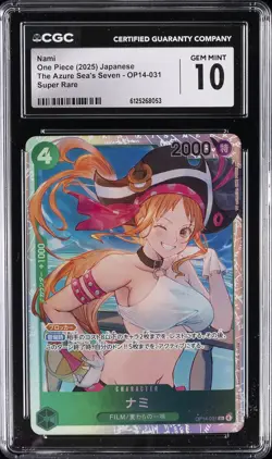 2025 ONE PIECE JPN THE AZURE SEA'S SEVEN SUPER RARE NAMI CGC 10 GEM MINT - Image 1
