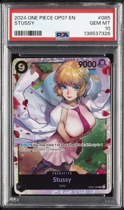 2024 ONE PIECE OP07-500 YEARS IN THE FUTURE #085 STUSSY PSA 10 - Image 1