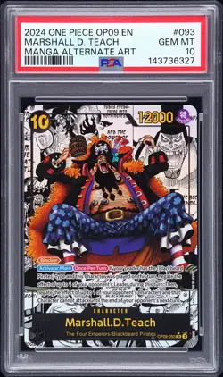 Marshall D. Teach OP09-093 Manga Alternate Art One Piece PSA 10 *327 - Image 1