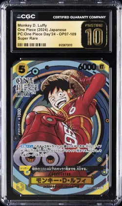2024 ONE PIECE JPN PC: ONE PIECE DAY'24 OP07-109 MONKEY D. LUFFY CGC 10 PRISTINE - Image 1