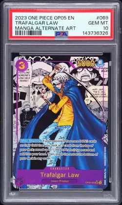 Trafalgar Law OP05-069 Manga Alternate Art One Piece PSA 10 *326 - Image 1