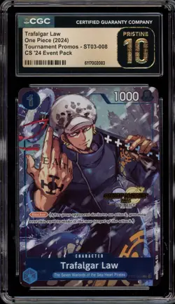 One Piece CCG Trafalgar Law CS '24 Event Pk. Promo ST03-008 CGC 10 Pristine - Image 1