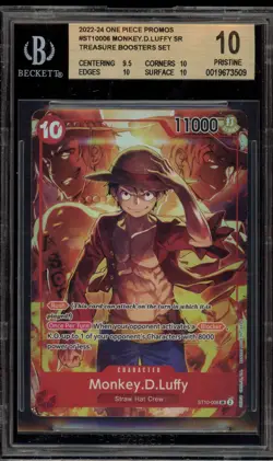 One Piece CCG Monkey.D.Luffy Treasure Boosters Set Promo ST10-006 BGS 10 - Image 1