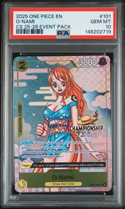 2025 ONE PIECE CHAMPIONSHIP 2025-26 EVENT PACK #101 O-NAMI PSA 10 - Image 3