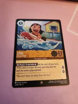 Disney Lorcana Lilo - Escape Artist (Cold Foil) Azurite Sea 2/204 N/M - Image 1