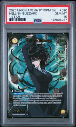 Union Arena TCG Hellish Blizzard Alt Art Holo PSA 10 Gem Mint CCG One Punch Man - Image 1